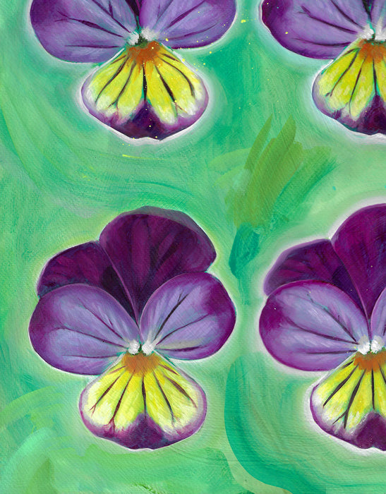 Pansy Grid Original Oil Painting