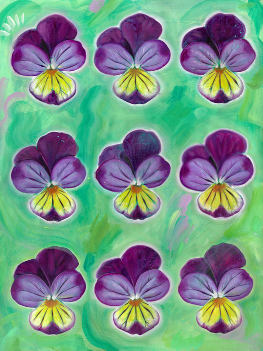 Pansy Grid Original Oil Painting