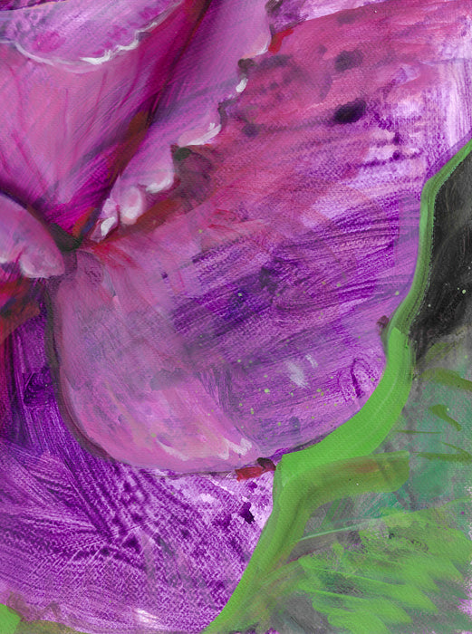 Purple Rose Original Oil Painting