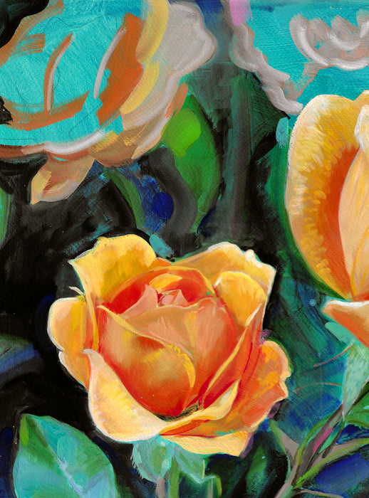 Yellow Roses Original Oil Painting