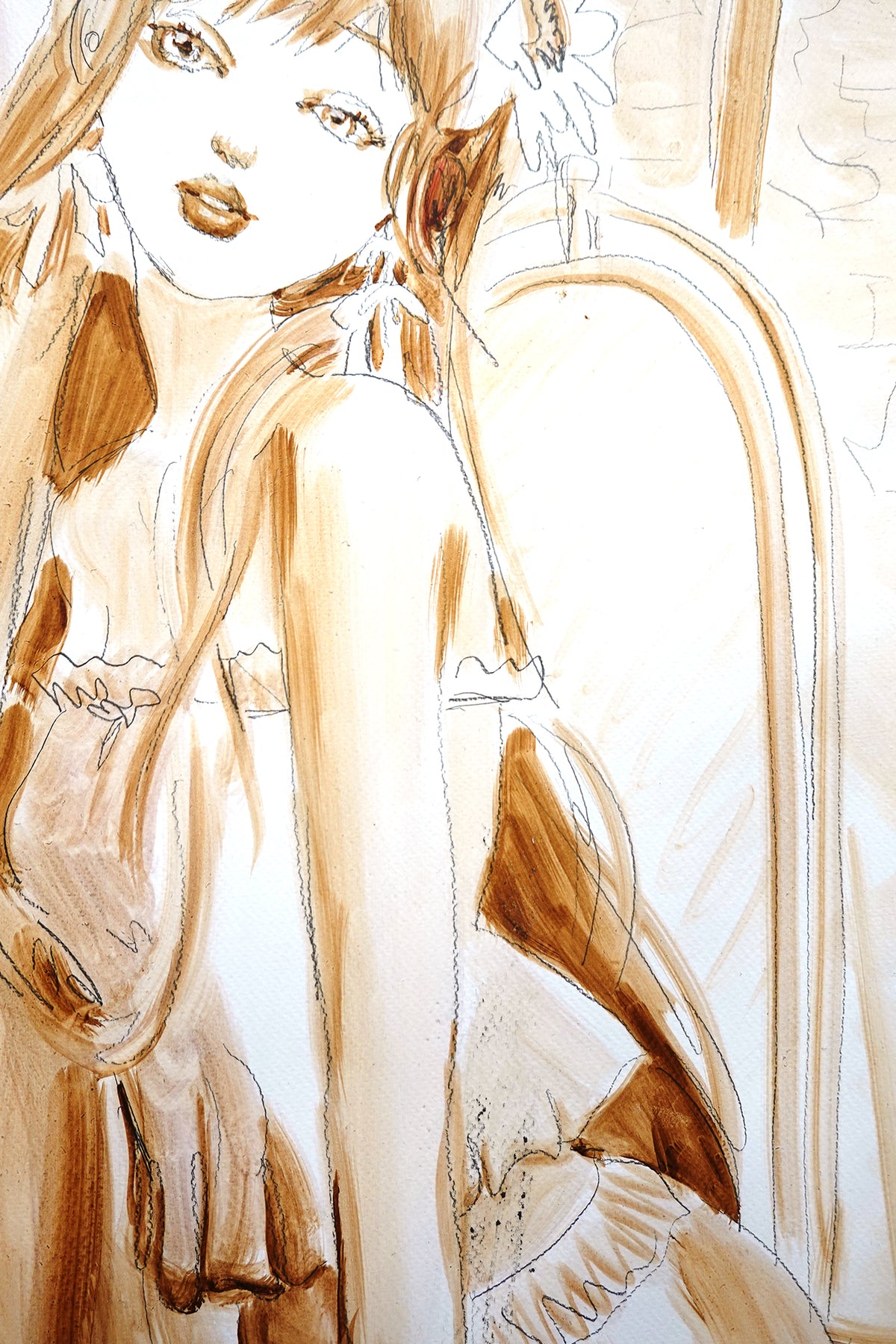 Charmira's Bathroom Original Oil Painting