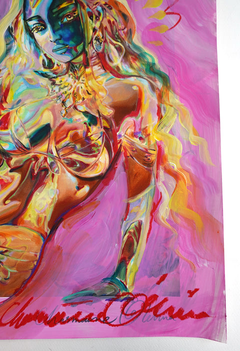 Light Bender 16x16 Hand Embellished Print