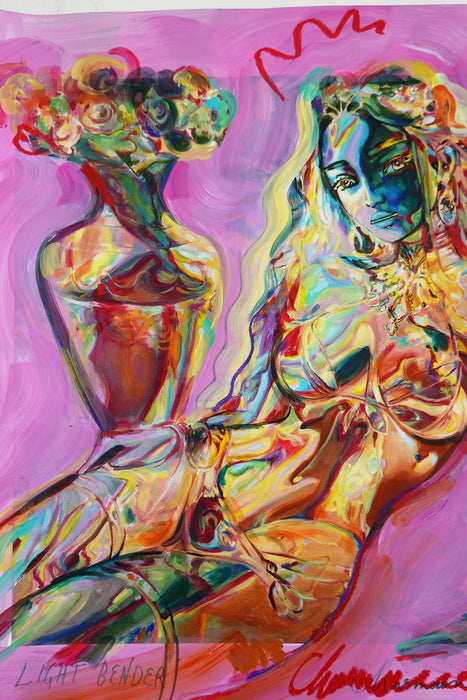 Light Bender 16x16 Hand Embellished Print