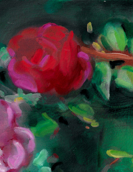 Strawberry Mint Perfume Original Oil Painting