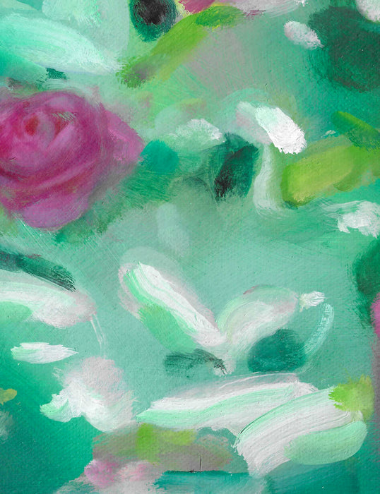 Cucumber Rose Perfume Original Oil Painting