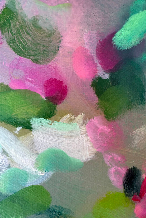 Cucumber Rose Perfume Original Oil Painting
