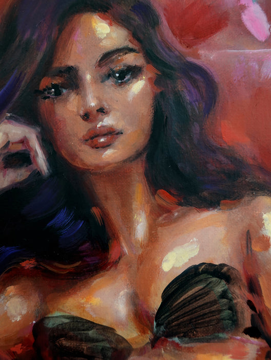 Flowerbed Original Oil Painting