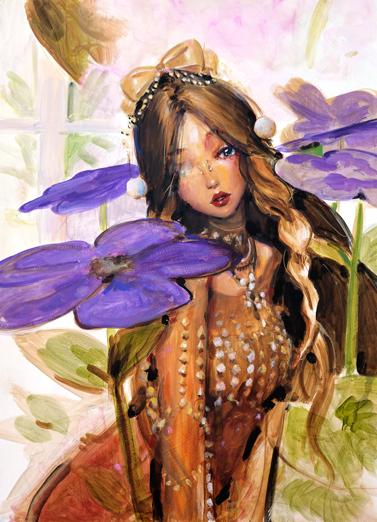 Forget Me Not Original Oil Painting