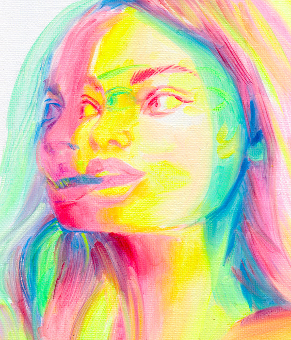 Glitch Girl Original Oil Painting