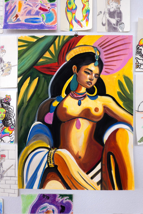 Golden Original Oil Painting