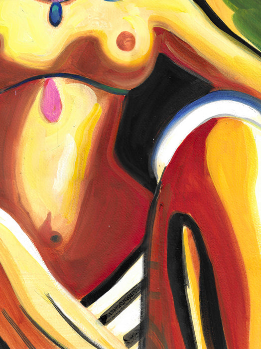 Golden Original Oil Painting