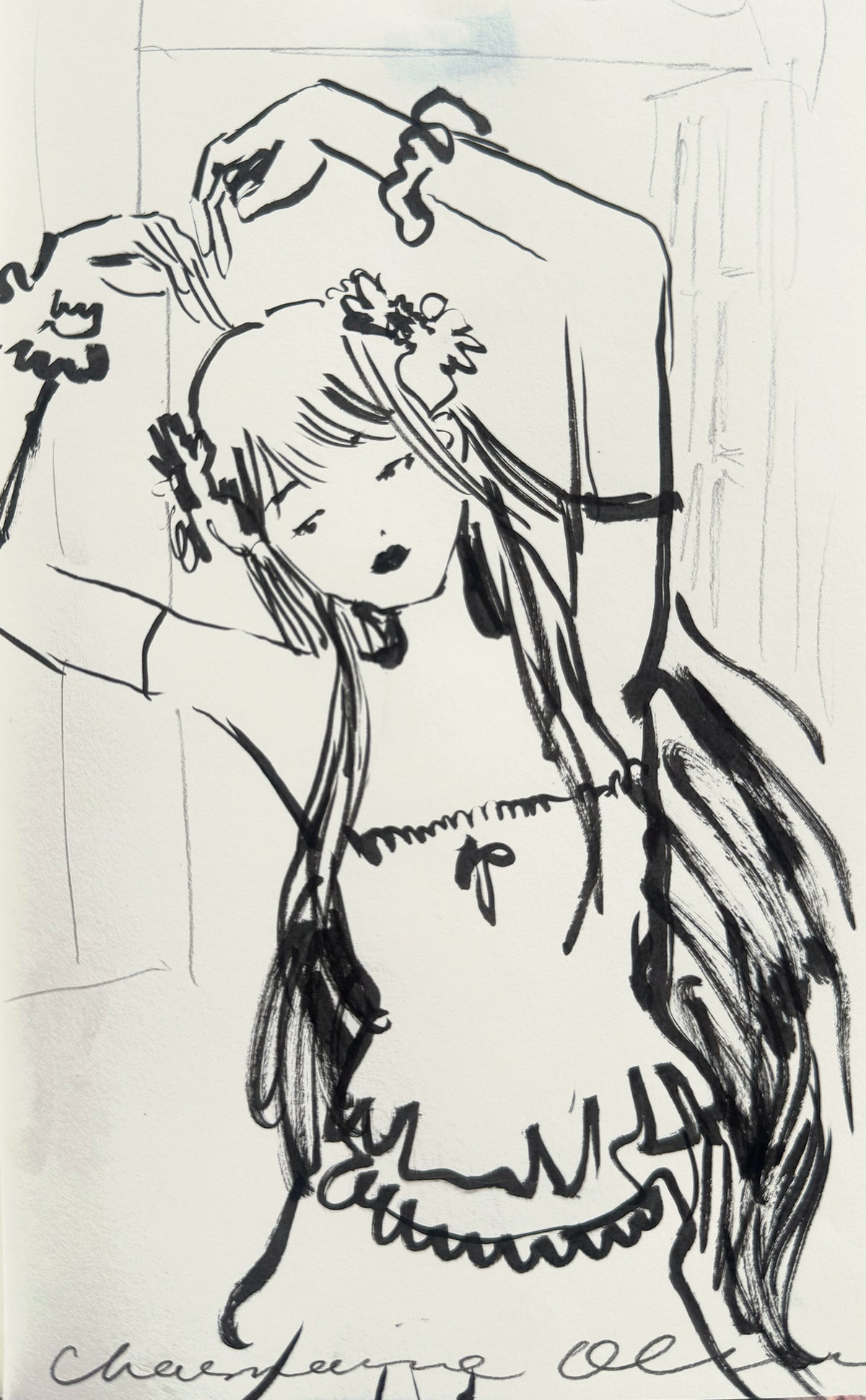 I Heart You Original Drawing