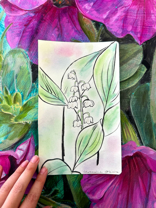 Lily of the Valley Original Drawing