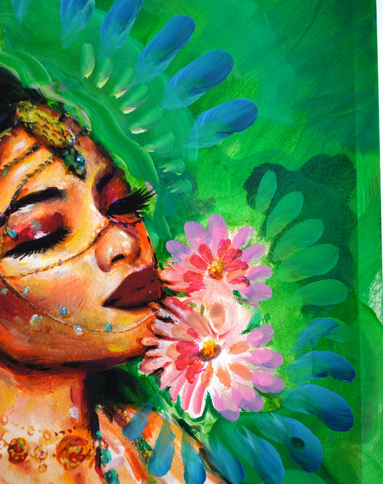 Lush 16x20 Hand Embellished Print