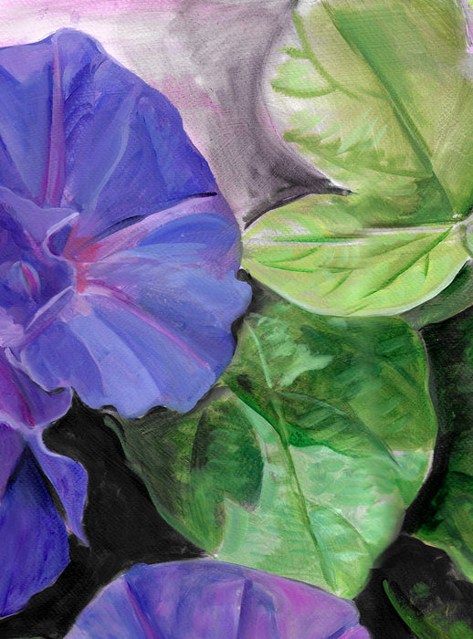 Morning Glories Original Oil Painting