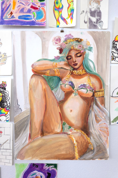 Napping Goddess Original Oil Painting