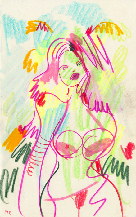 Palm Fronds in Mexico Original Drawing