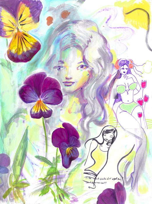 Pansies Original Oil Painting