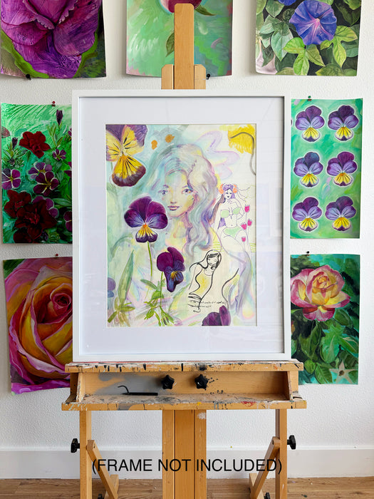 Pansies Original Oil Painting
