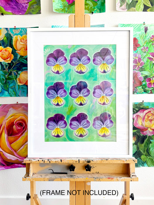 Pansy Grid Original Oil Painting