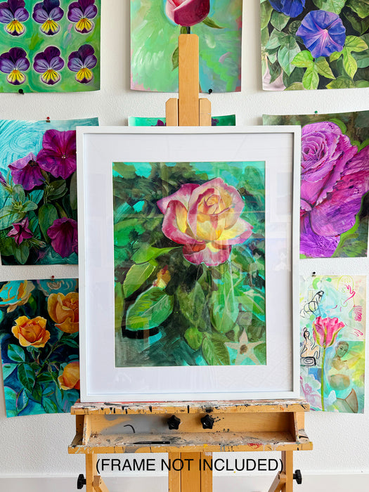 Pink Rose Original Oil Painting