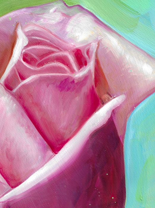 Pink Rose 2 Original Oil Painting