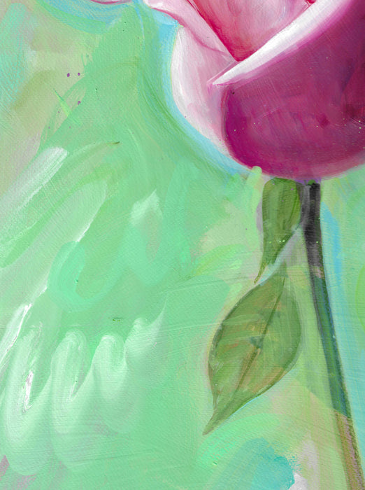 Pink Rose 2 Original Oil Painting