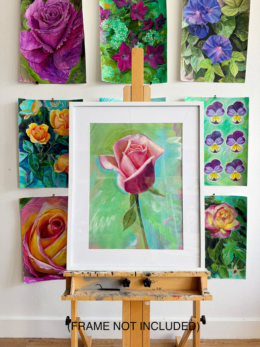 Pink Rose 2 Original Oil Painting