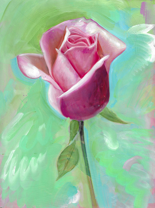 Pink Rose 2 Original Oil Painting