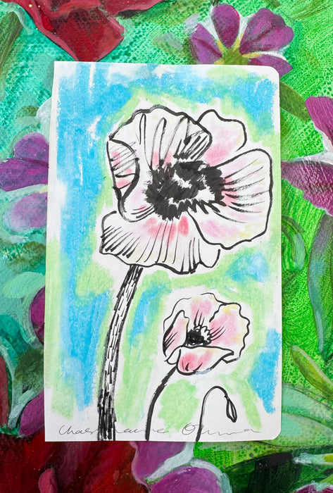 Poppies Original Drawing