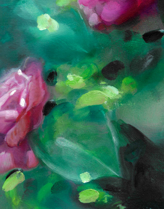 Raspberry Basil Perfume Original Oil Painting