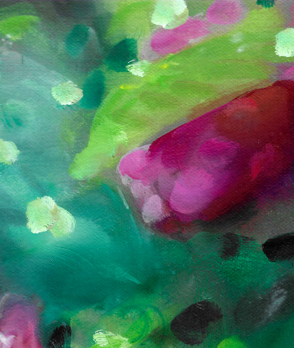 Raspberry Basil Perfume Original Oil Painting