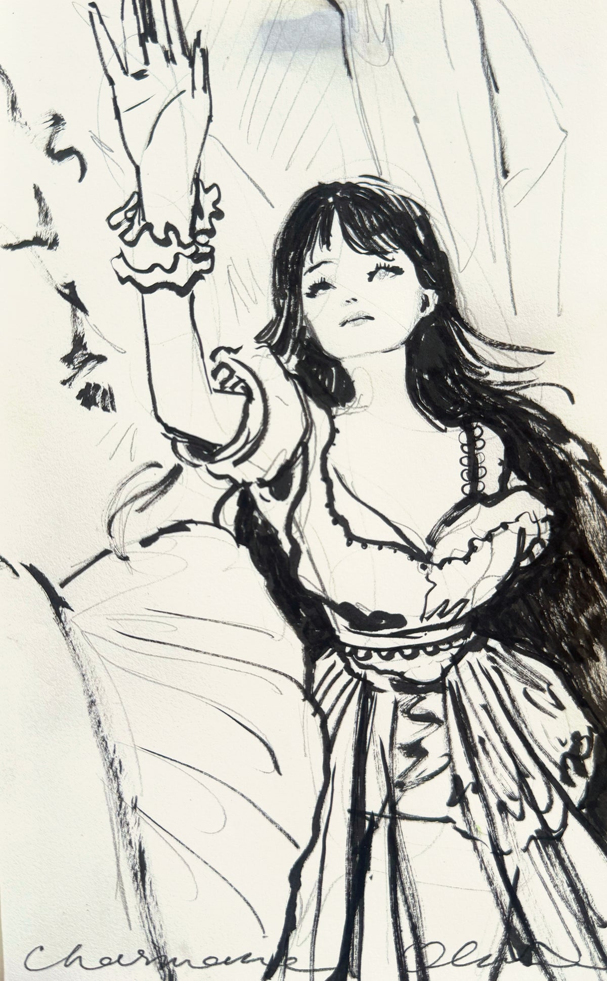 Reaching Original Drawing