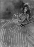 Romantasy 1 Original Charcoal Drawing