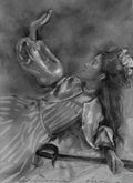 Romantasy 2 Original Charcoal Drawing
