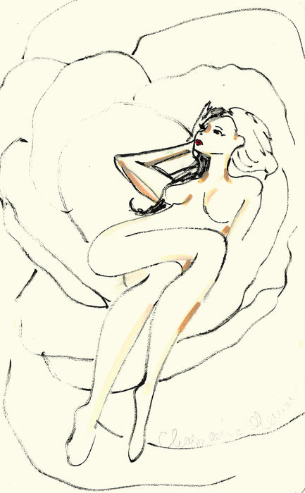 Flowerbed 2 Original Drawing