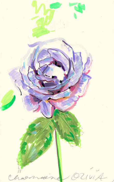 Lilac Rose Original Drawing