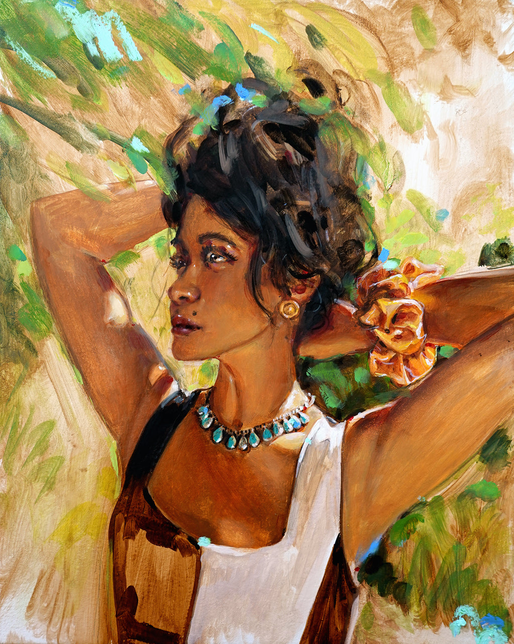 Scrunchie Original Oil Painting