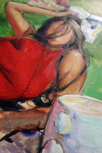 Selfie with Switch Original Oil Painting