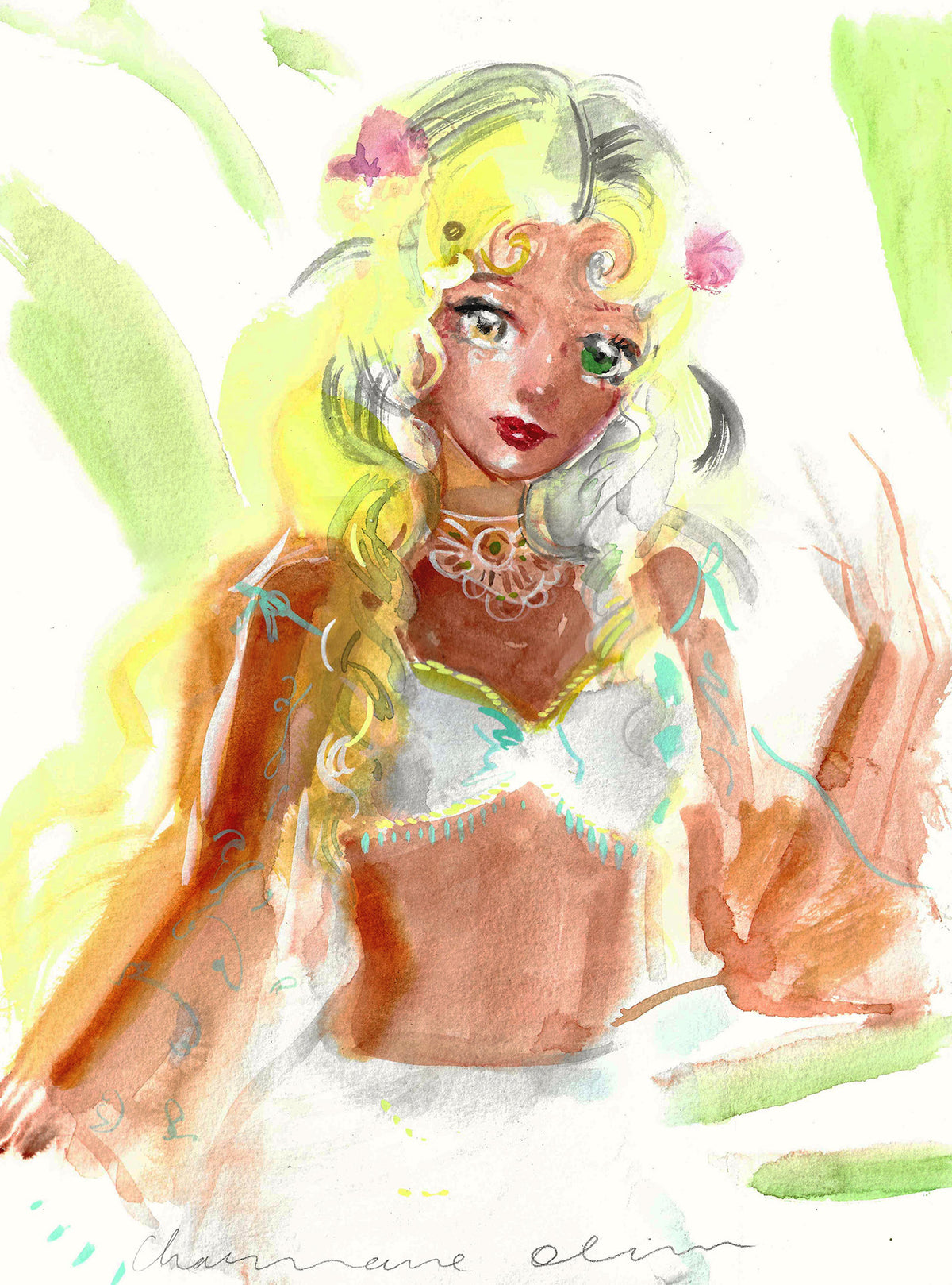 Shining Nikki Watercolor Painting