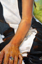 Striped Body Original Oil Painting