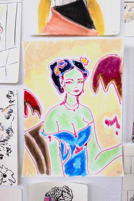 Sweet Pea Original Drawing