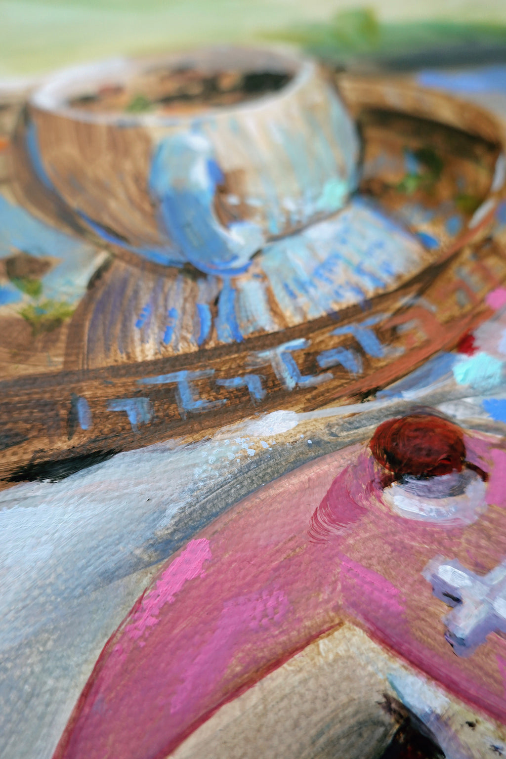 Tea and Video Games Original Oil Painting