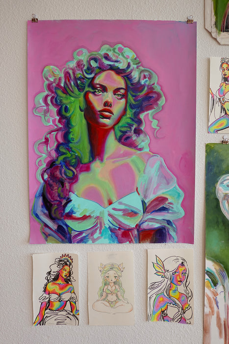 Thermal Heat Original Oil Painting