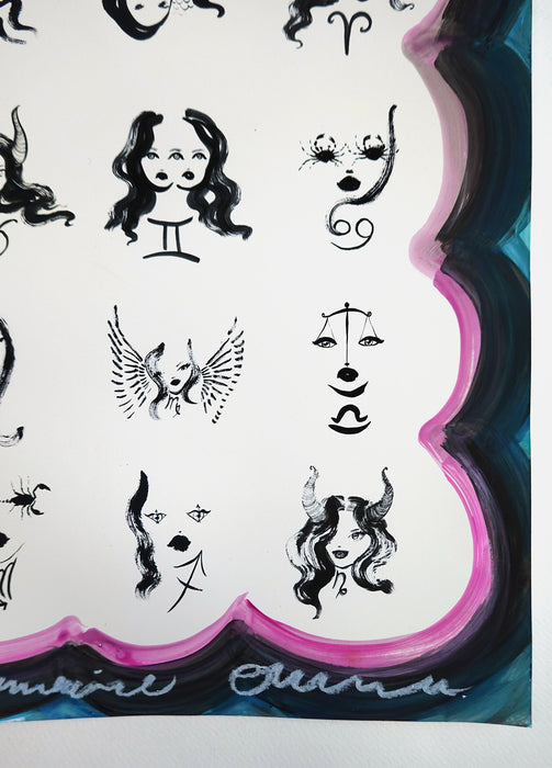 Zodiac 11x14 Hand Embellished Print